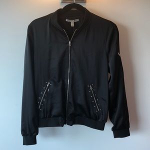 Black bomber jacket